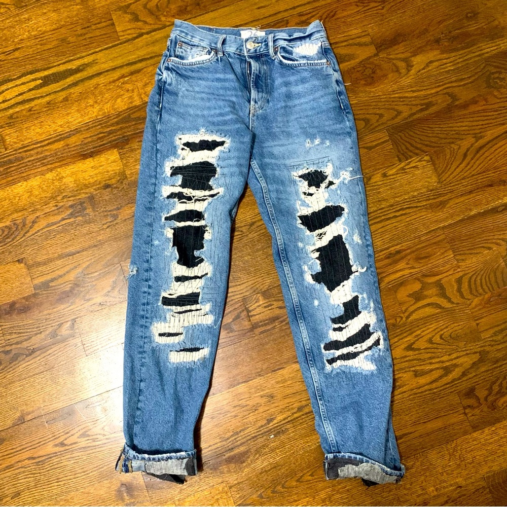 Free People We the Free McCoy Distressed Patch Jeans